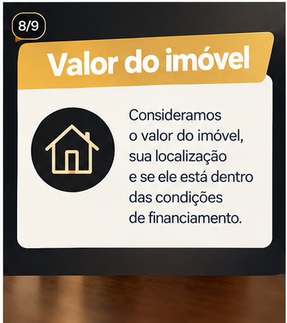 Informação 8 de 9 sobre financiamento imobiliário